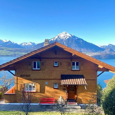Chalet Egglen "Typical Swiss House, Best Views, Private Jacuzzi" Sigriswil Εξωτερικό φωτογραφία