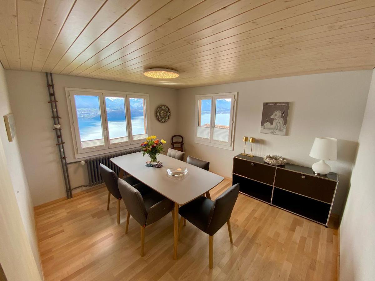 Chalet Egglen "Typical Swiss House, Best Views, Private Jacuzzi" Sigriswil Εξωτερικό φωτογραφία