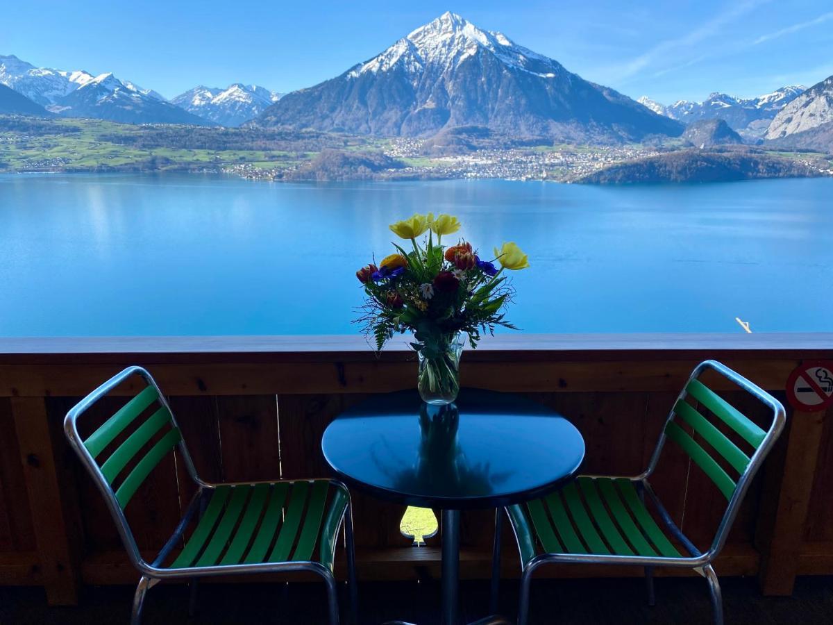 Chalet Egglen "Typical Swiss House, Best Views, Private Jacuzzi" Sigriswil Εξωτερικό φωτογραφία